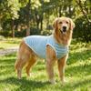 Soft Pet Striped T-Shirt Round Neck Pet Summer Clothes Dog Cooling Vest  Home Clothes