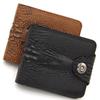 Crocodile Print Pánske Krátke peňaženky Hasp Vintage Design Držiak kariet Peňaženky Módne Podnikanie Peňaženka na mince Billfold