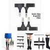 Jarretière Chaussettes JK Femmes Chaussettes Mi-mollet Clip avec Fermoir Métallique pour Tenue Décontractée