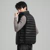 Herren Leichte Daunenweste Winter Warm Puffer Slim Fit Stehkragen Reißverschluss Vorne Lässige Oberbekleidung