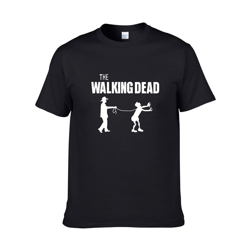 Quality The Walking Dead Men Short Sleeve Cotton Casual T-shirt For All Seasons**