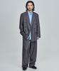 PRAIRIE Striped Wide Slacks (Gray)