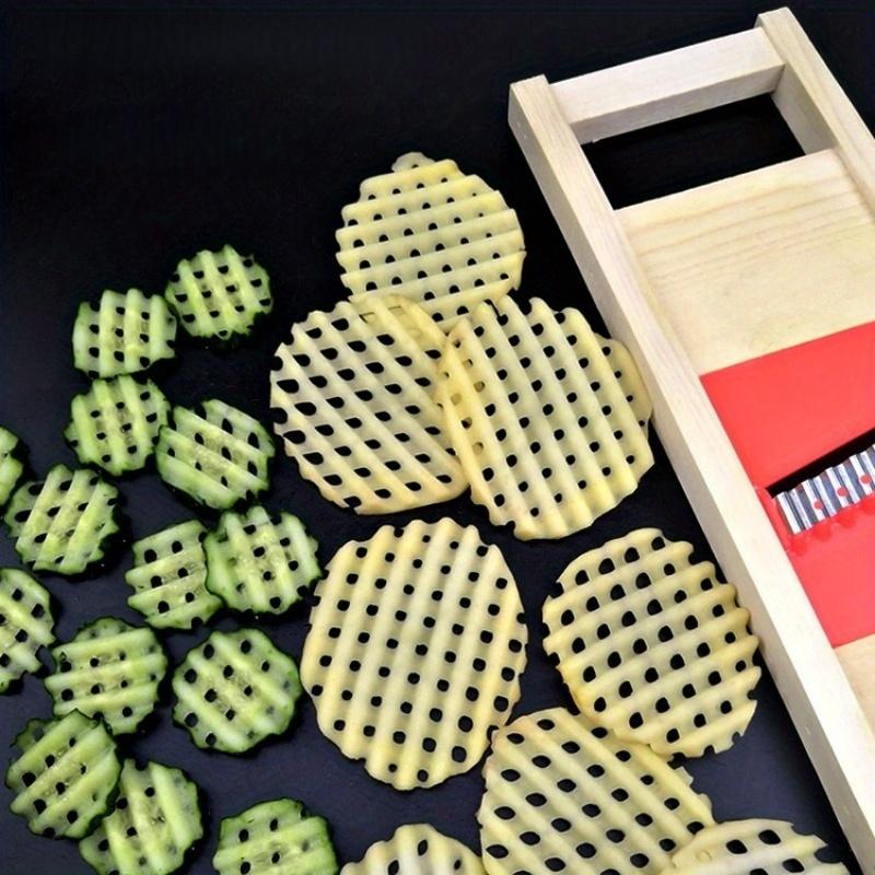 Hochleistungs-Manueller Kartoffel- und Gemüseschneider mit Edelstahlklinge - Hochleistungs-Edelstahl 304, für Kartoffeln, Gurken, Tomaten, Karotten