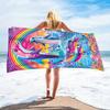 1pc Dolphin Microfiber Beach Towel, Multi-Purpose Yoga Fitness Camping Travel, Durable Outdoor Essential