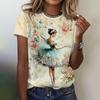 T-shirt con motivo acchiappasogni 3D Estive Vintage da Donna Top Casual a Maniche Corte Pullover Larghi Abbigliamento Donna Harajuku