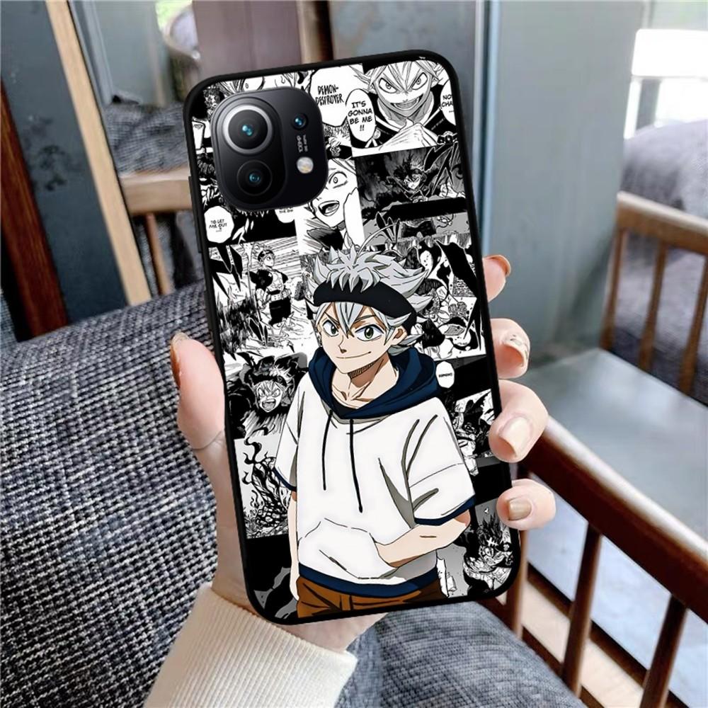 Black Clover Phone Case For Xiaomi Mi 5X 8 9 10 11 12 Lite Pro 10T PocoX3pro PocoM3 Note 10 Pro Lite