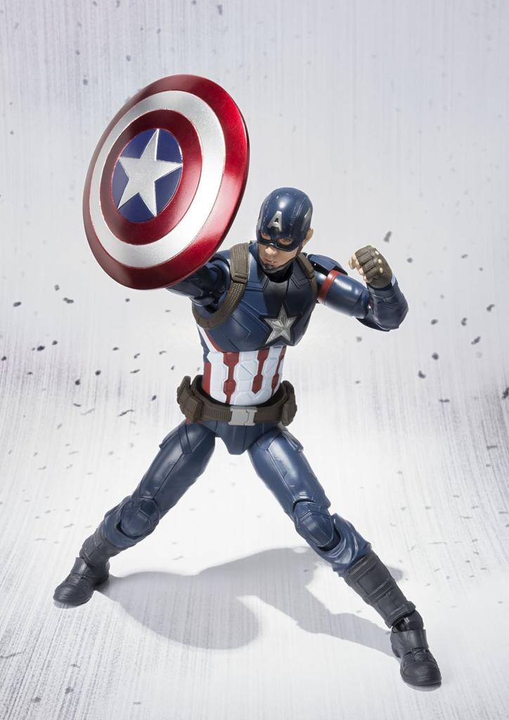 TAMASHII NATIONS Captain America 150 mm bemalte bewegliche Figur SHFiguarts (Bürgerkrieg) Ca.. ABS und PVC