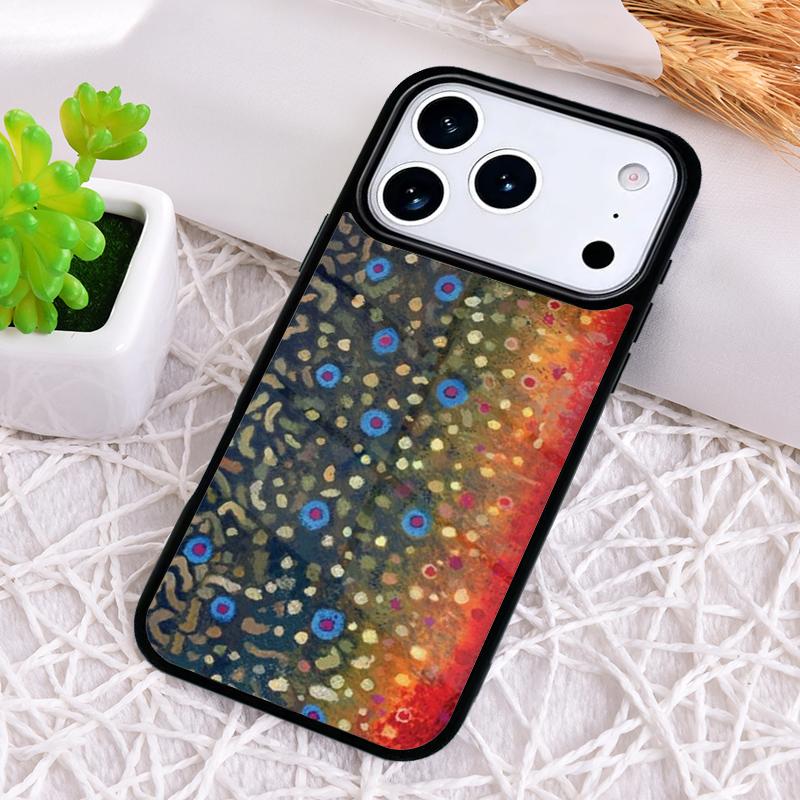 Rainbow Trout Fishing Skin soft Shockproof Phone Case for iPhone 17 Air 16e 15 11 12 14 13 Pro Max Cover Coque
