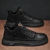 Classic Men Leather Casual Shoes Spring New High Top Platform Shoes Loafers Luxury British Business Style Walking Shoes