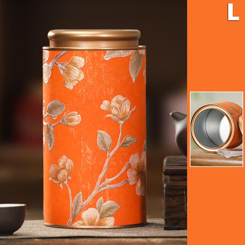 Empty Tea Tin Can Household Green Black Tea Sealed Jar Portable Home Small Tea Packaging Box Tinplate Storage Can