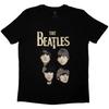 The Beatles 4 Heads Officiële Tee T-shirt Heren Unisex