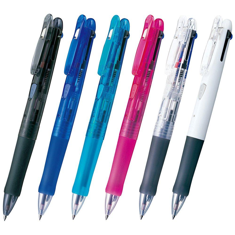 Zebra Kugelschreiber, 10 Zoll, 4 Farben, Clip-On G4C, Schwarz, Stifte, B-B4A3-BK