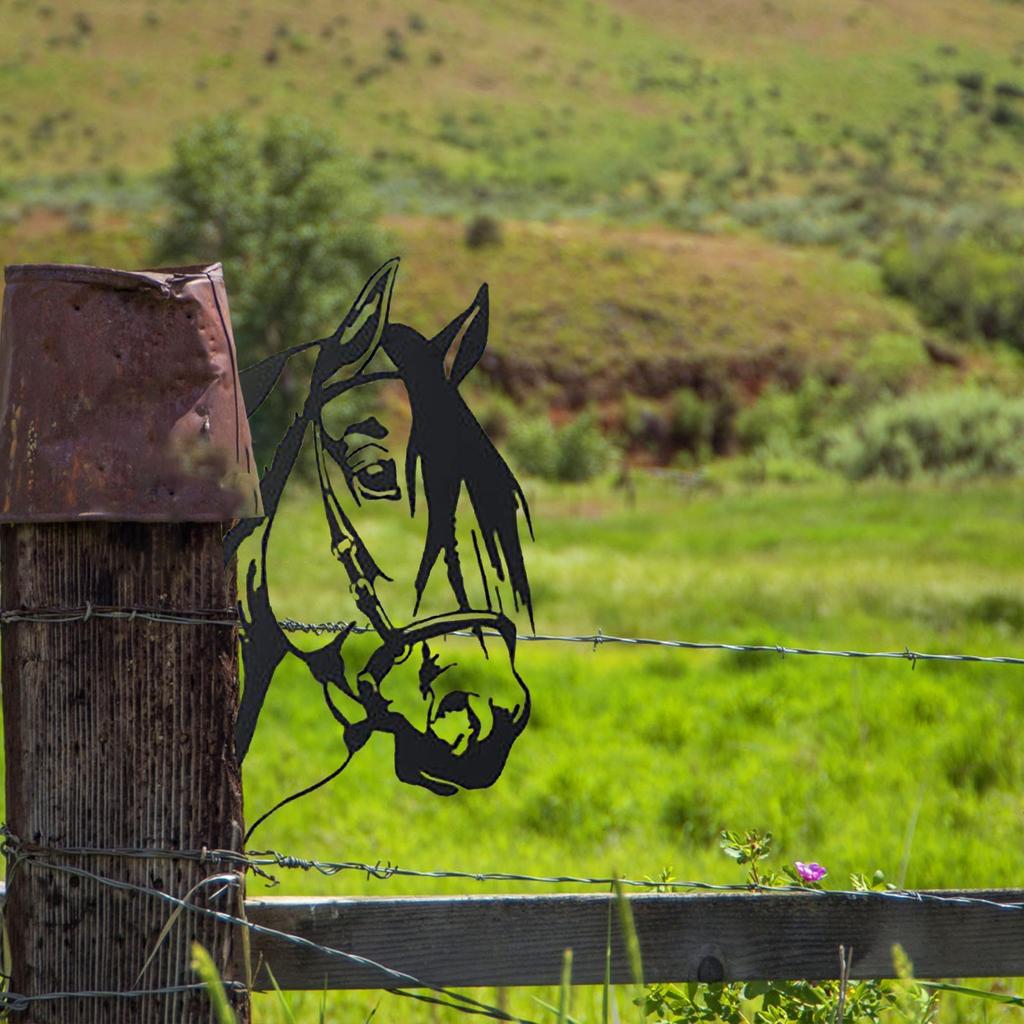 Farm Peeping Animals Cattle Metal Art Outdoor Outdoor Garden Pendant Decoration
