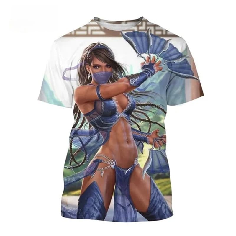 Sommer Heißer Verkauf Mortal Kombat Spiel 3D Druck T-Shirt Kurzarm Street Style Coole Herren Casual T-Shirt T-Shirts Männliche Streetwear