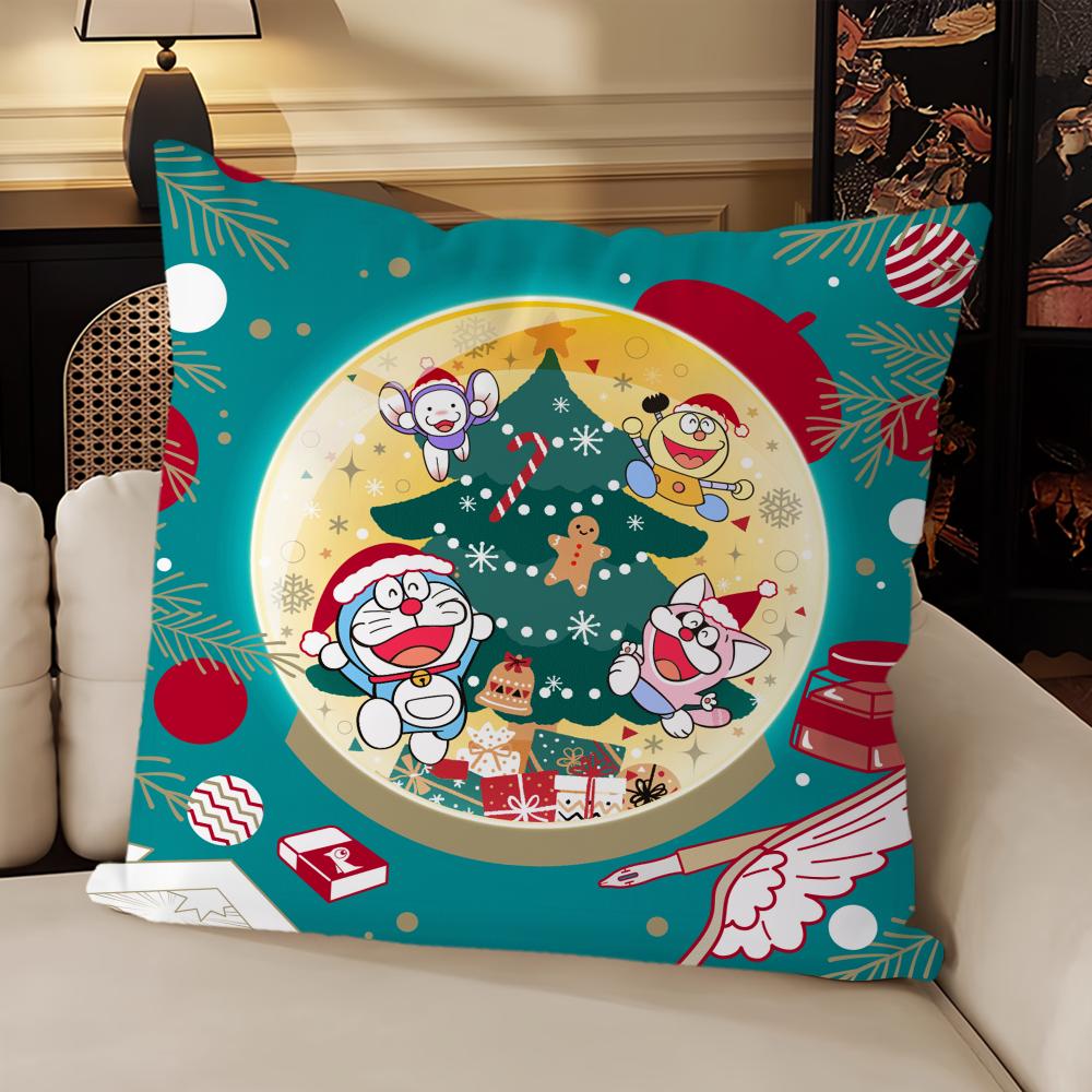 Cartoon Cute Pillow Case Sofa Living Room Bedroom Headboard Backrest Cushion Square Cushion DDoraemons Nap Time
