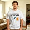 Unisexs The Very First Picture Of Me Funny Beer Sperm Humor Tshirts Cotton Tops Beach Vintage Short Sleeve Tshirt Crew Neck Tee
