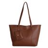 Pu Material Tote Bag For Women With Zipper Closure And Inner Pouch For Daily Use