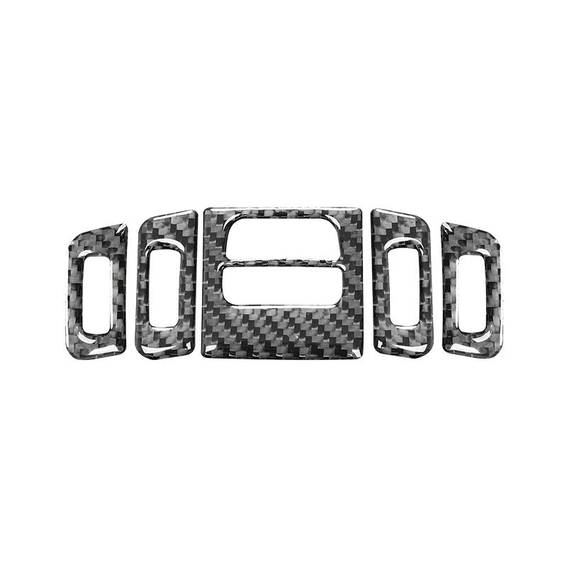 For BMW E90 E92 E93 5pcs Carbon Fiber Interior Sticker Car Central Air Vent Outlet Dashboard Speaker Panel Decor Accessories
