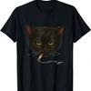 Gangster Cats Smoking Cat Graphic Tee Men Women T-Shirt