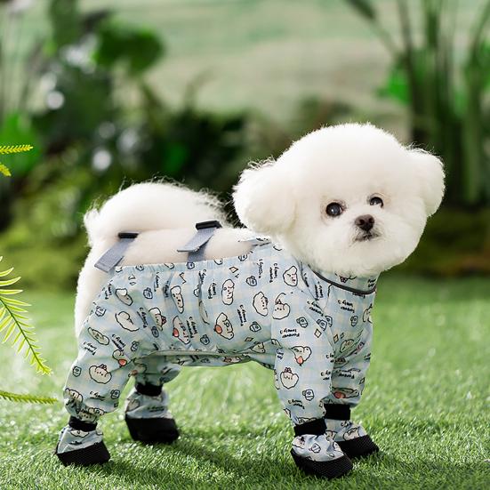 Pet Anti Dirt Pants Anti-Slip Waterproof Dog Rain Boots with Adjustable Suspender Outdoor Anti Dust Pants Snow Boots for Small And Medium Active Dogs