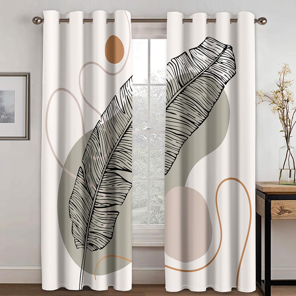 3D Digital Printing Gold Sunshade Curtains Minimalist Luxury Living Room Bedroom Window Decor Art Home