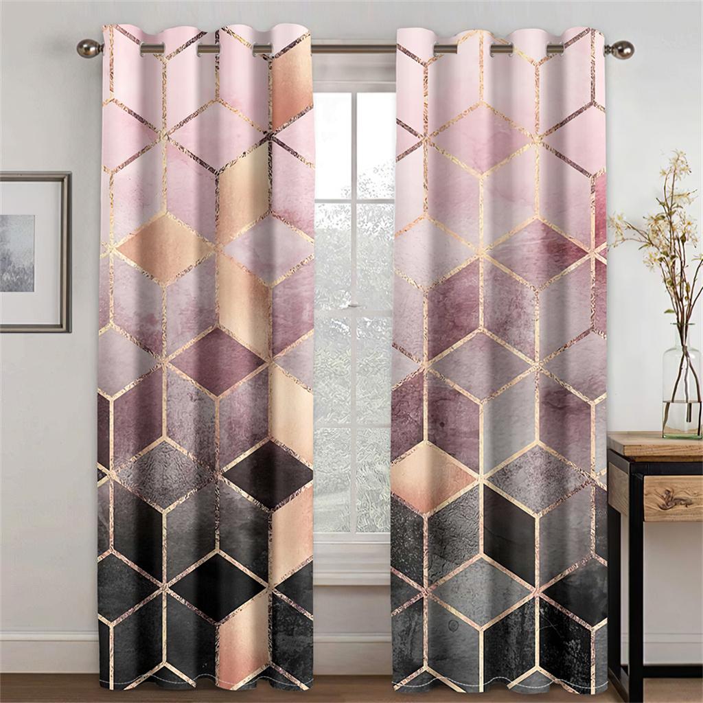 3D-Vorhänge mit Dali-Textur, Schwarz/Gold, europäischer Luxus-Wohnkultur, Schattierungsvorhänge, 2 Paneele, Wohnzimmer, Schlafzimmer, Fenstervorhänge