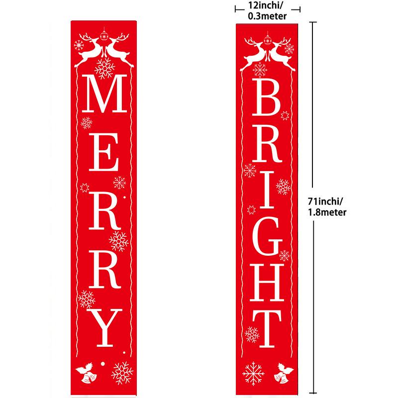 1 paar eenvoudige installatie decoratieve praktische prachtige kerstthema voordeur hangende banner couplet