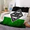Borussia Logo Tímové Vlajka Štýl Potlač Fleecová Deka Futbalový Fanúšik Mäkká Teplá Prehozová Deka na Pohovku Gauč Spálňu Domáca Dekorácia Darček