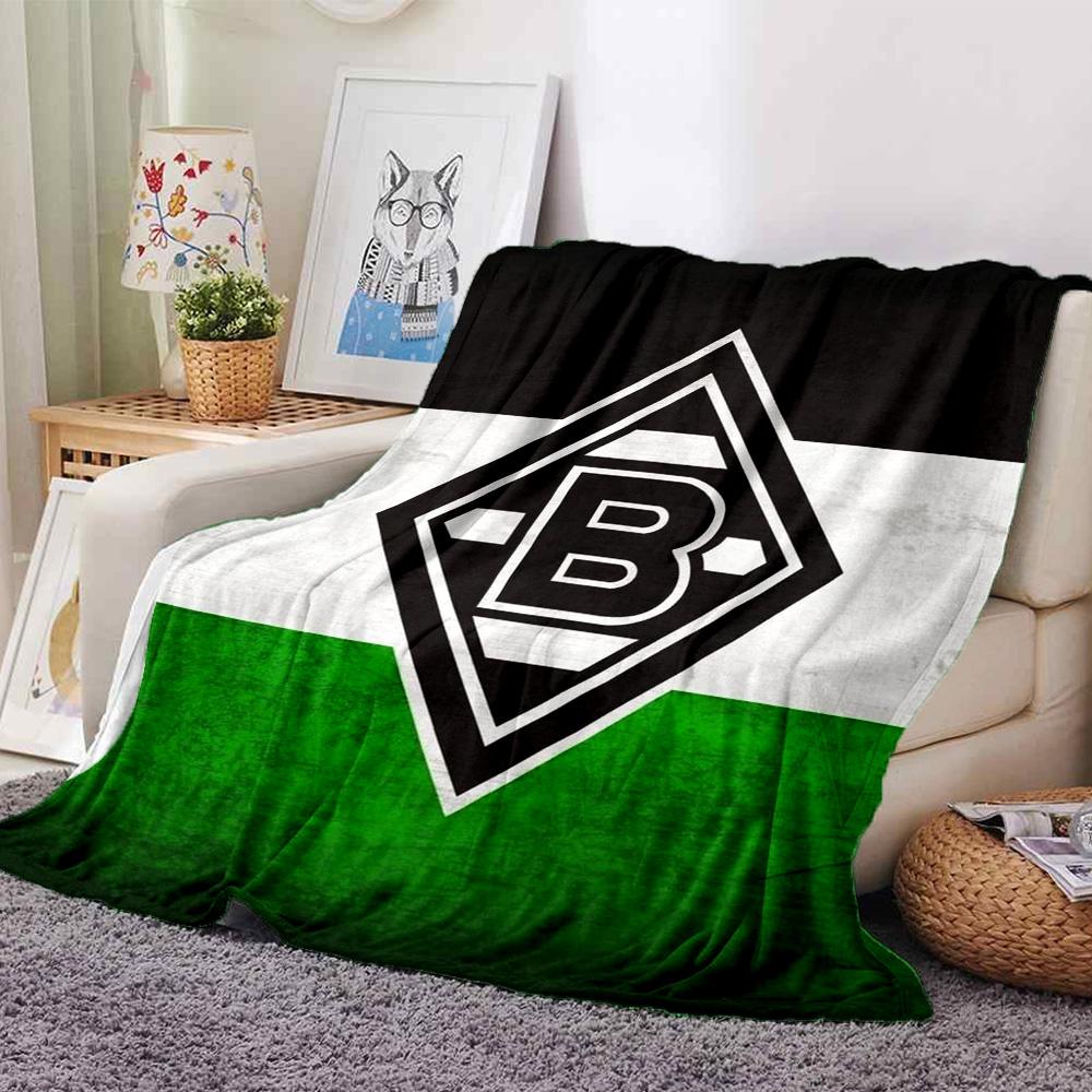 Borussia Logo Tímové Vlajka Štýl Potlač Fleecová Deka Futbalový Fanúšik Mäkká Teplá Prehozová Deka na Pohovku Gauč Spálňu Domáca Dekorácia Darček