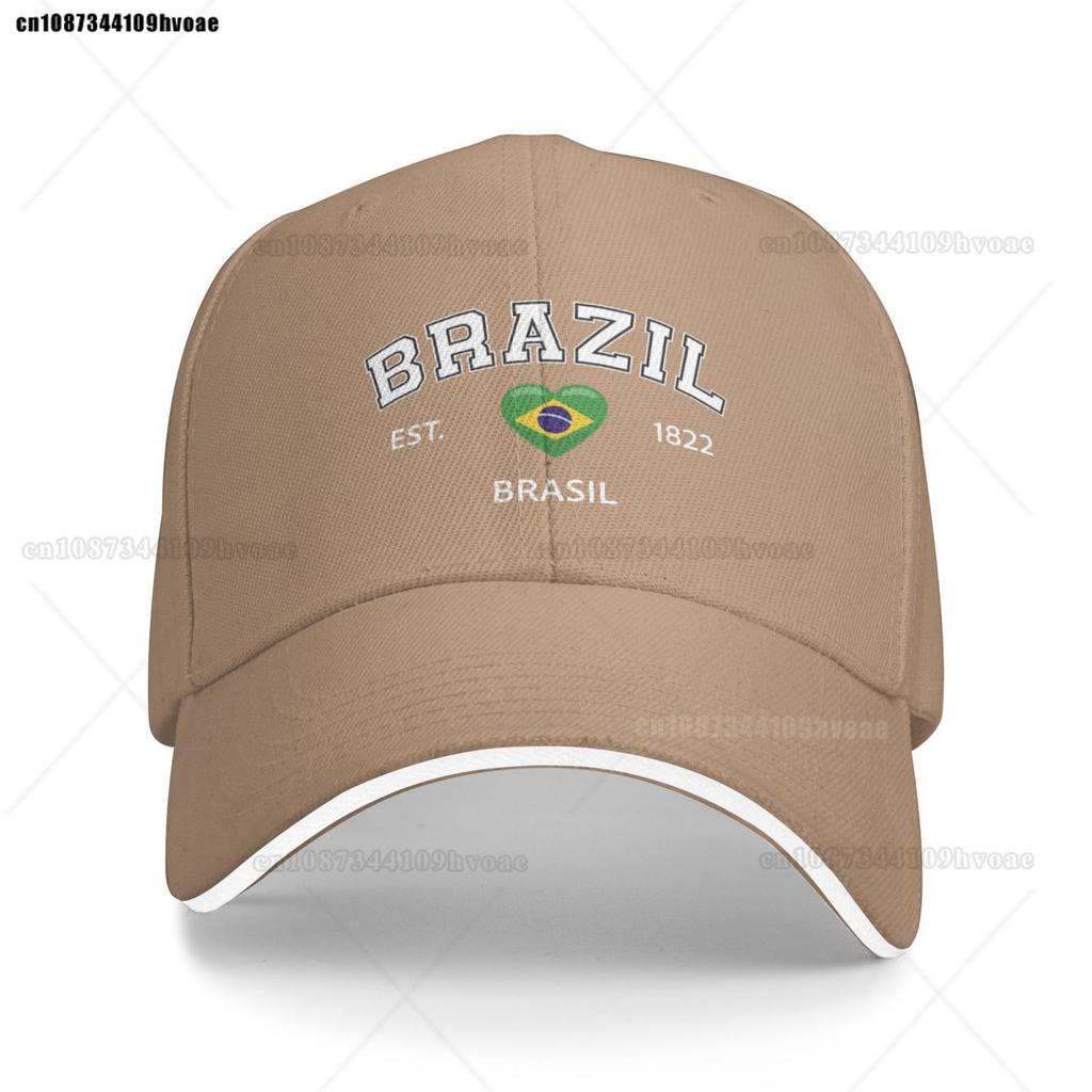 Fashion Flag Hats Brazil EST.1922 Baseball Cap Unisex Adjustable Summer Sport Caps Brasil Sandwich Caps Snapback Golf Hat