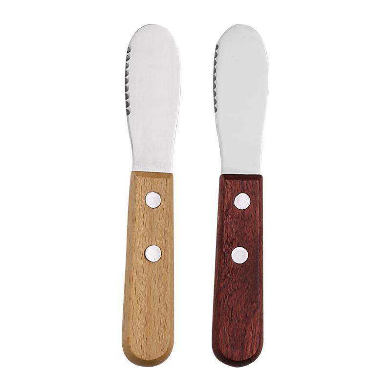 Butter Knife Stainless Steel Butter Knife Spreader with Wood Handle Sandwich Cream Cheese Knife Jam Condiment Spatula Tableware