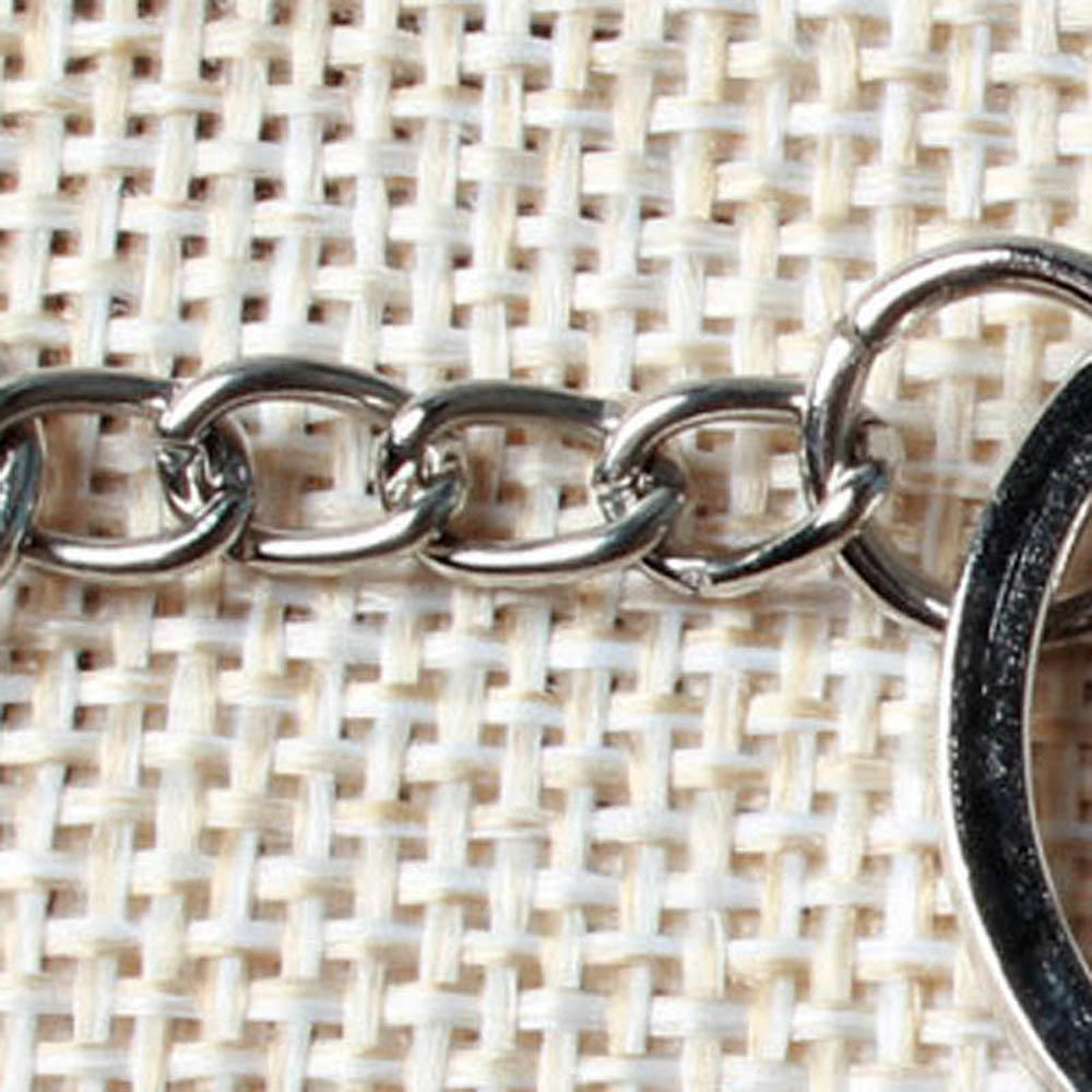 25mm Jewelry Split Ring Polished Silver Key Fob Keychain Keyring Short Chain