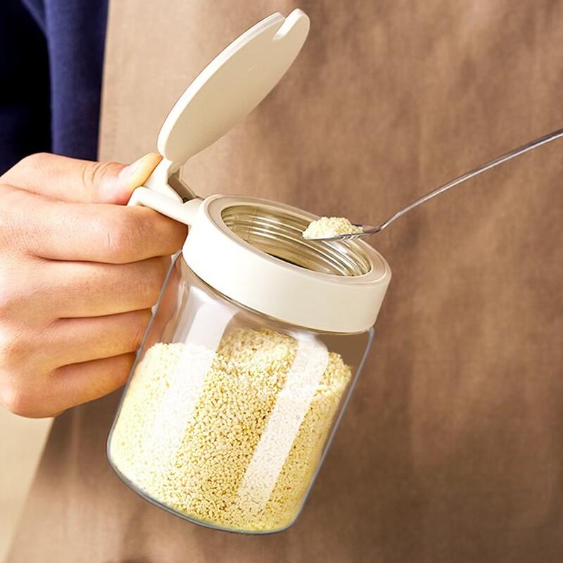 Wall-Mounted 4-Piece Glass Seasoning Set