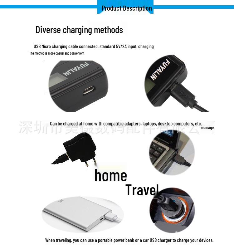 FUYALIN LPE17 Charger for EOS RP 77D 800D 760D 750D M6 Cameras