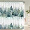 1 pack Modern green leaves pattern polyester material shower curtain bathroom partition curtain home decorative curtain