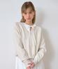 LAMINEZ Light V-Neck Knit - Cream