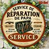 Tin Sign  Service De Rparation De Papa Metal Plaque Wall Decor Vintage Home Office Bar Man Cave Wall Art