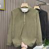 Pullover Baseball Jersey Sports European Semi-zipper Sweater Men's Fashion Loose Shoulder Long-sleeved T-shirt 2025