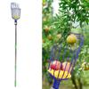 Stainless Steel Fruit Picker Tool with Basket Pole Easy To Assemble Fruits Catcher Tree Picker Length Adjustable