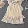 Summer Women Elegant Lace Chiffon Patchwork Party Dresses with Belt