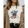 Women's Short-Sleeved Western Cowboy Series Printed T-Shirt, Suitable for All Seasons The Rhinestone/Glitter Patterns