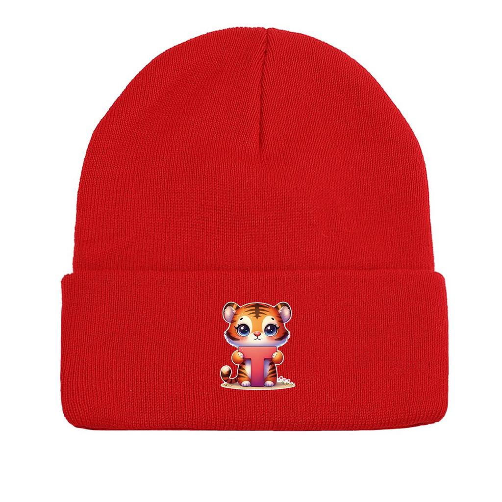 1pc, Alphabet A to Z and Animals Print Knitted Cap Beanie, 260 Knit Hats to Choose, for Men And Women