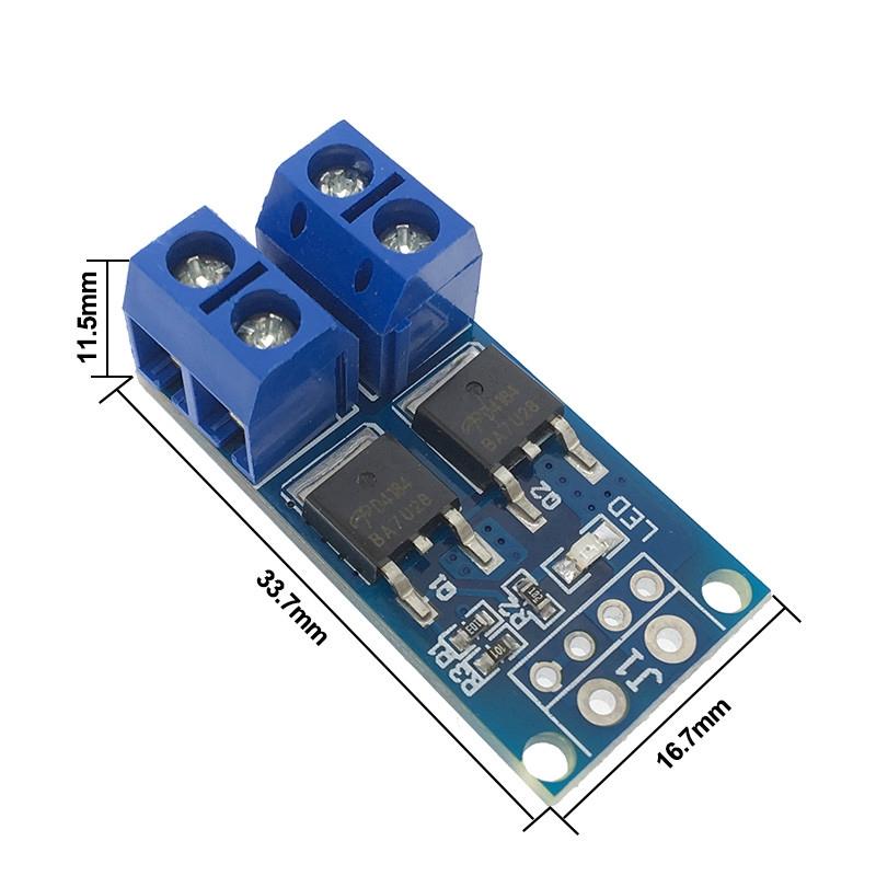 High Power 15A 400W MOS FET Trigger Switch Drive Module PWM Regulator Electronic Switch Control Panel DC 5V-36V