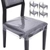Clear Plastic Transparent Chair Cover PVC Furniture Protector Durable Seat Cover Household