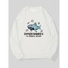 Men's DIVERSHARKS "A SMALL WISH" Shark Graphic Sweatshirt - Casual Loose Fit Round Neck Sweater,