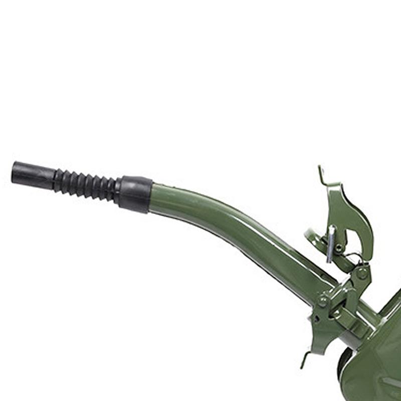 Fuel Can 5/10/20L Gasoline Fuel Can Metal Gas Tank Fuel Pipe Emergency Backup Army Green Portable Oil Can Spare