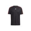 Treniruočių pagrindiniai marškinėliai Quick-Dry Fitneso apvalia iškirpte trumpomis rankovėmis T-shirt Vyriški viršutiniai drabužiai Juodi IB7896