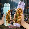 1PC Joseph Holding Infant Jesus Print 750ml Color Plastic Sports Water Bottle Leakproof Flip Straw Lid Suitable for Sports Office Home Use