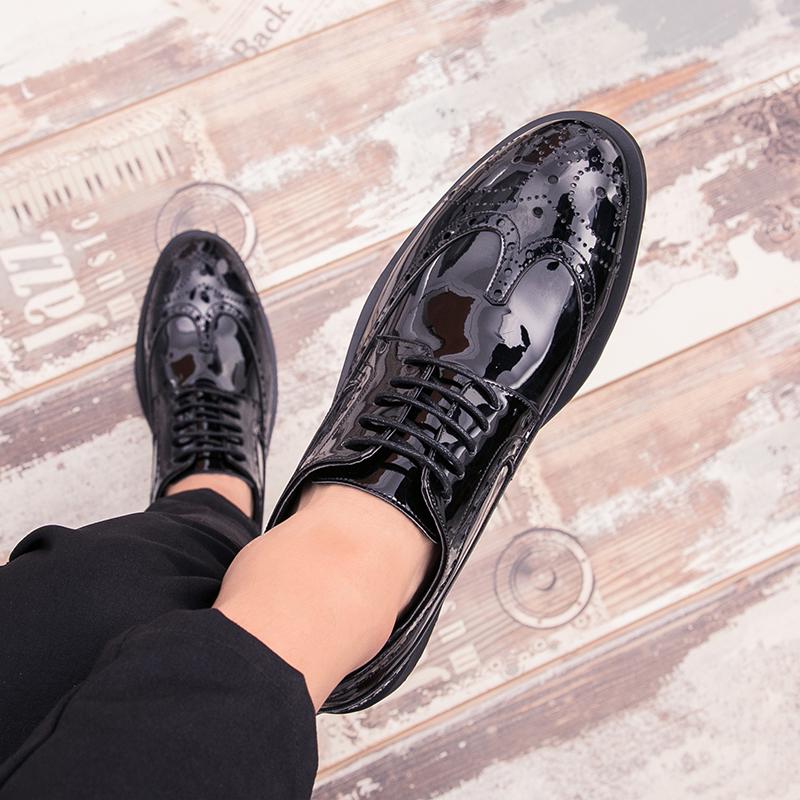 38-46 Men's Plus Size Fashionable Retro British Leather Shoes Work Shoes Wedding Shoes Outdoor Casual Leather Shoes