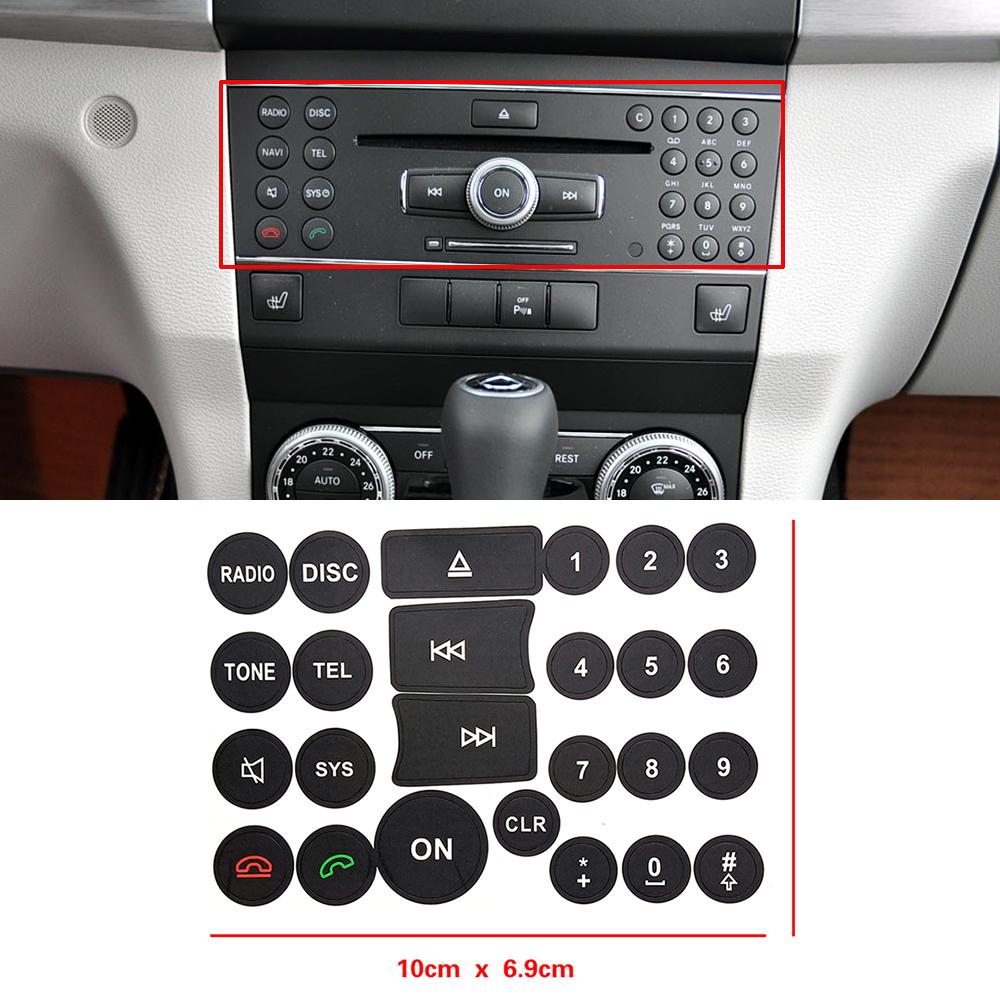 For Mercedes Benz GLK Class X204 Car Center Console Steering Wheel Door Lock Window AC Switch Button Repair Sticker